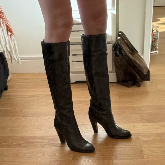 Costume National Tall Black Leather Boots - Picture 2 of 4